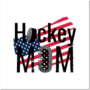 Hockey Mom with the American Flag Posters and Art